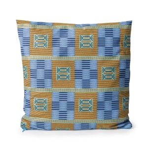 Orange and blue Afro cushion 40x40 cm